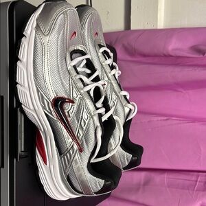 Nike Silver and Red Athletic Shoes BRAND NEW NEVER WORN